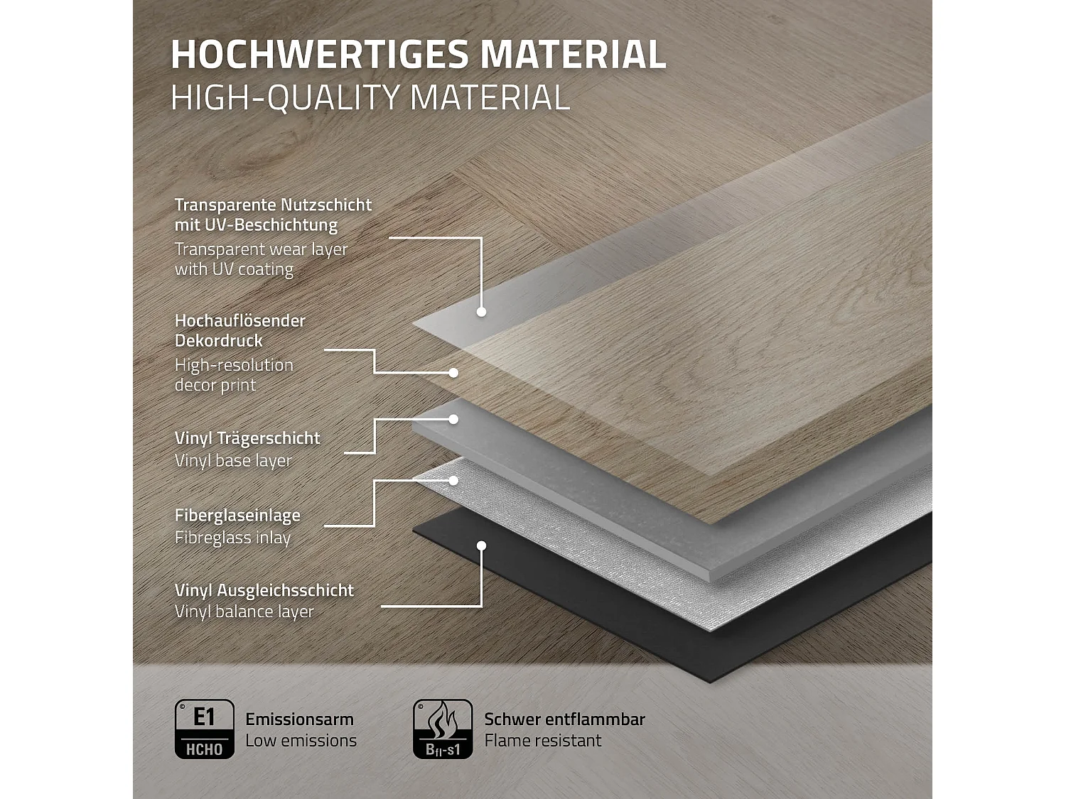 Revêtement de sol clipsable en vinyle 61cmx12,8cmx4,2mm 3,12m²/40 planches chêne chevron marron foncé imitation parquet pvc étanche classe charge 34