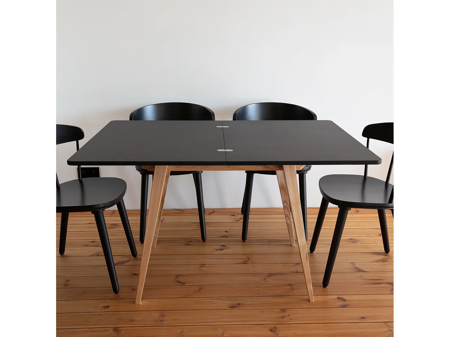 Table à manger extensible 90x65 Envelope Noir