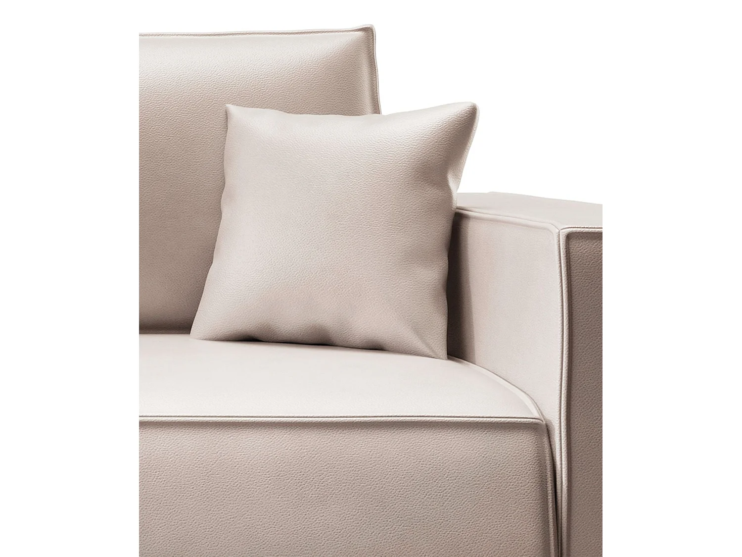 Slaapbank 3-zits – opbergruimte – kunstleer – beige – FARESE CUERO