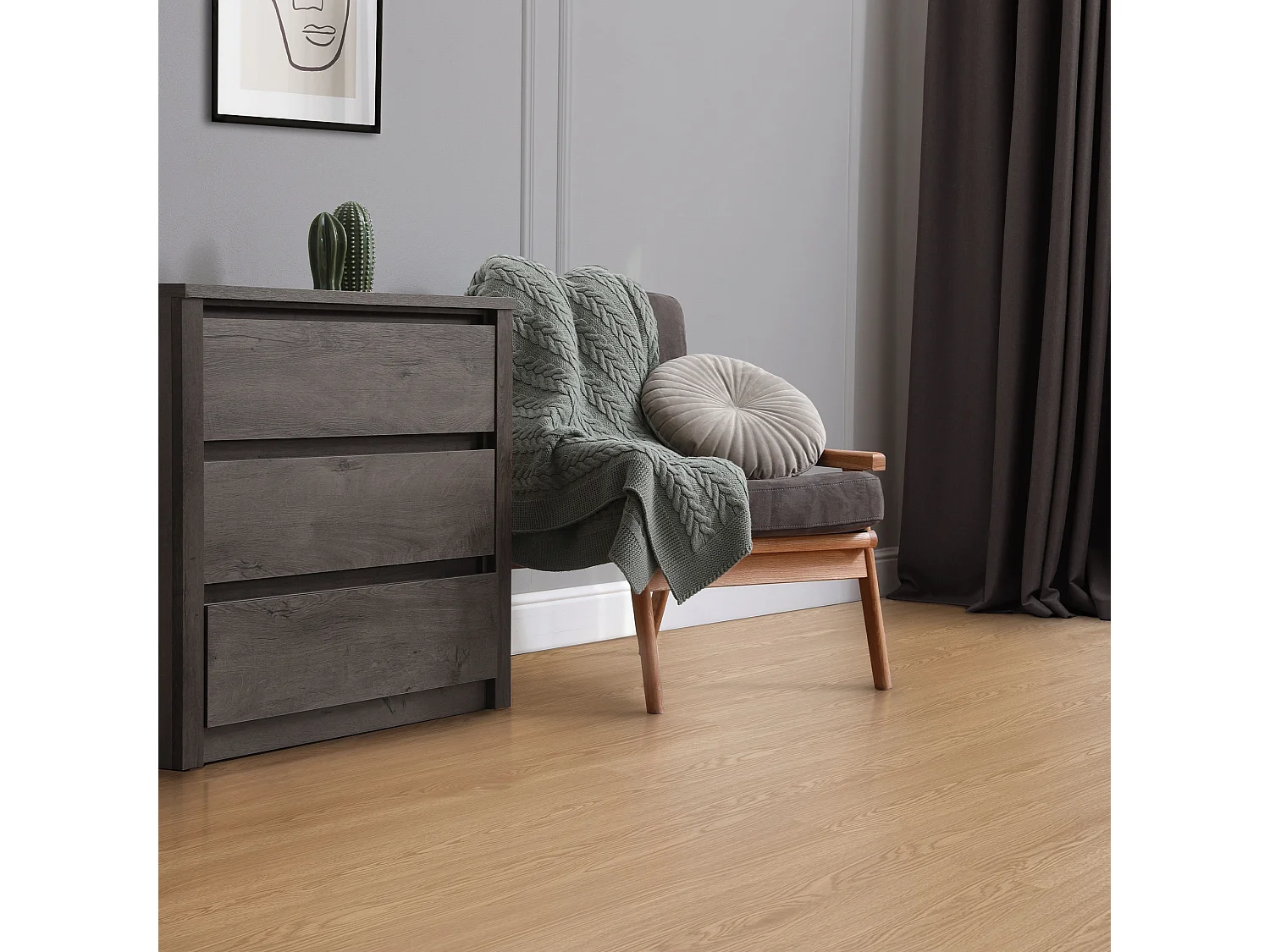 ML-Design Suelo vinílico de PVC 8,92m² color roble marrón planchas sistema autoadhesivo 91,5x15,3cm láminas grosor 2 mm efecto madera impermeable