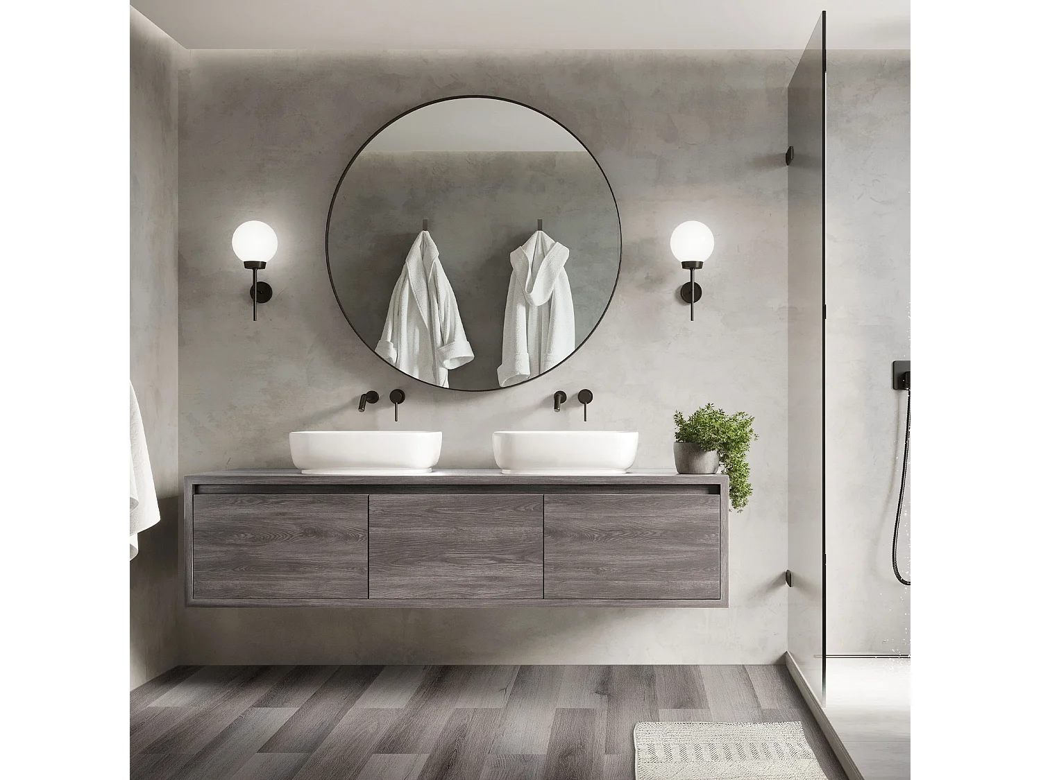 Pavimento in PVC 91,5x15,3 cm 11,15 m² grigio 80 listoni 2 mm pavimenti autoadesivi con aspetto legno di pino copripavimento impermeabile ML-Design