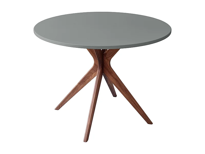 Table à manger ronde 100cm Jubi Bold Gris Béton Chêne