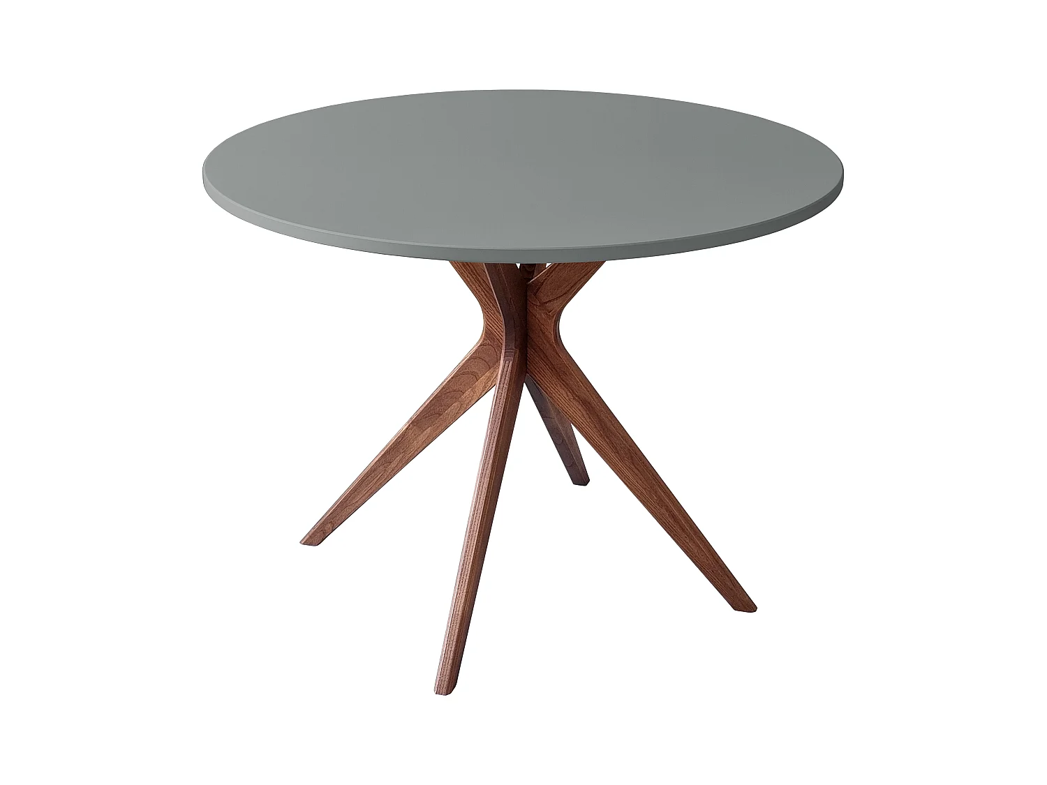 Mesa de comedor redonda 100cm Jubi Bold Gris Hormigón Roble