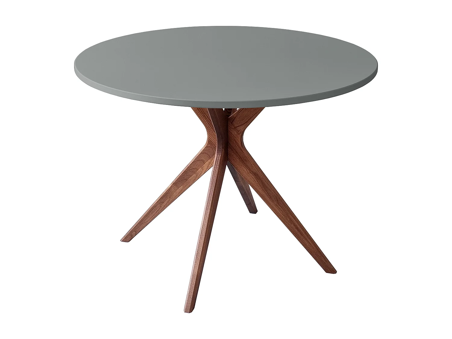 Table à manger ronde 100cm Jubi Bold Gris Béton Chêne