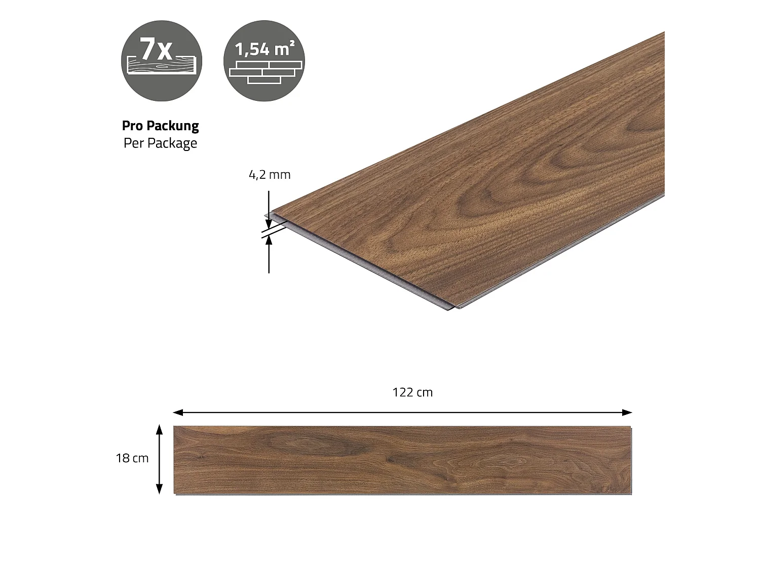 ML-Design Pavimento in PVC Deluxe 122x18cm 6,16m² marrone rovere 28 pezzi laminati ad incastro in vinile con aspetto legno pavimentazione impermeabile