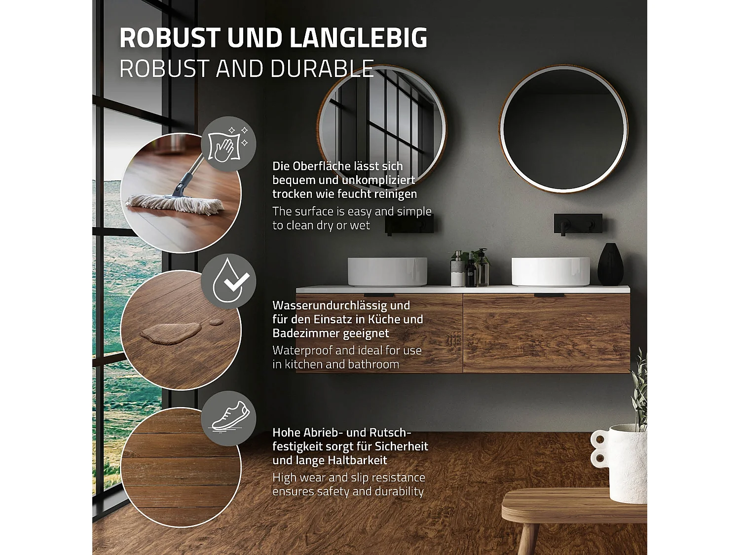 ML-Design Pavimento in PVC Deluxe 122x18cm 6,16 m² rovere classico 28 pezzi ad incastro in vinile rivestimento aspetto legno antiscivolo impermeabile