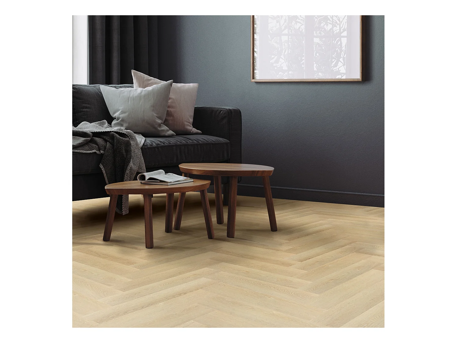 ML-Design Suelo vinílico de PVC 3.12m² color marrón roble natural 40 planchas sistema de click 61x12,8cm láminas grosor 4,2mm efecto madera