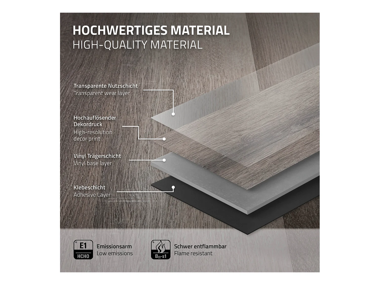 ML-Design Suelo vinílico de PVC 2,23m² color pino gris 16x planchas autoadhesivas 91,5x15,3cm láminas grosor 2 mm efecto madera antideslizante