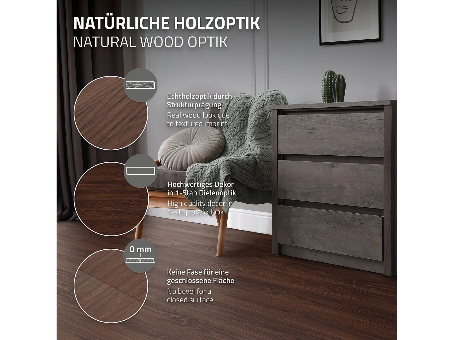 ML-Design Suelo vinílico de PVC 2,23m² color nogal marrón rojizo 16 planchas autoadhesivas 91,5x15,3cm láminas grosor 2mm efecto madera antideslizante