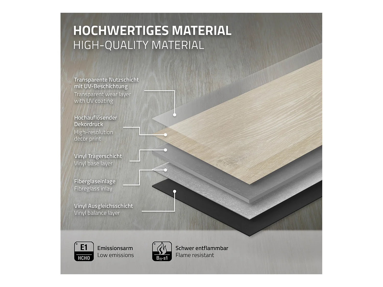 ML-Design Suelo vinílico de PVC 3,08m² color marrón afterglow 14x planchas sistema de click 122x18 cm láminas grosor 4,2mm efecto madera impermeable