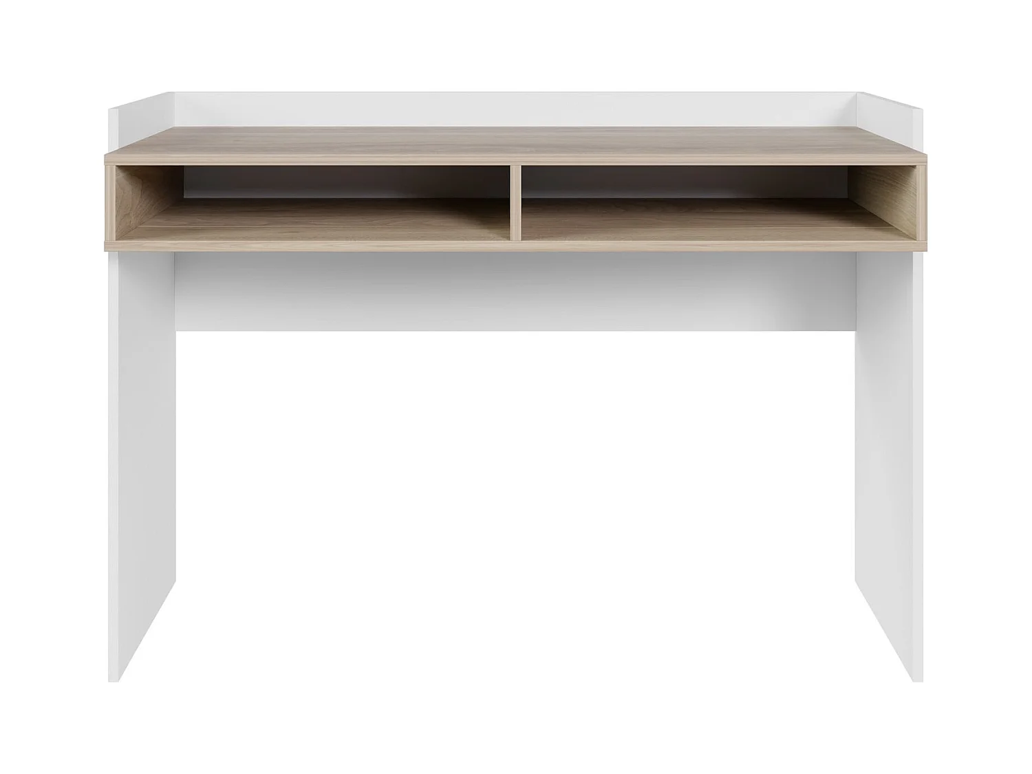 Selsey Tabise – Bureau met twee vakken – wit / notenlook – 120 × 53 cm – TABISE