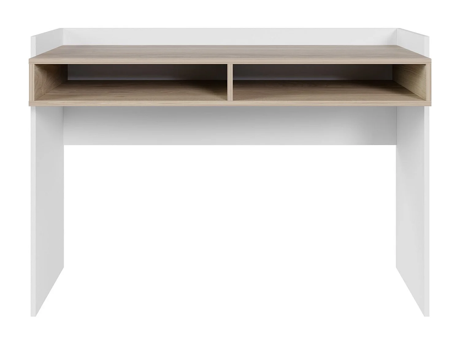 Selsey Tabise – Bureau met twee vakken – wit / notenlook – 120 × 53 cm – TABISE