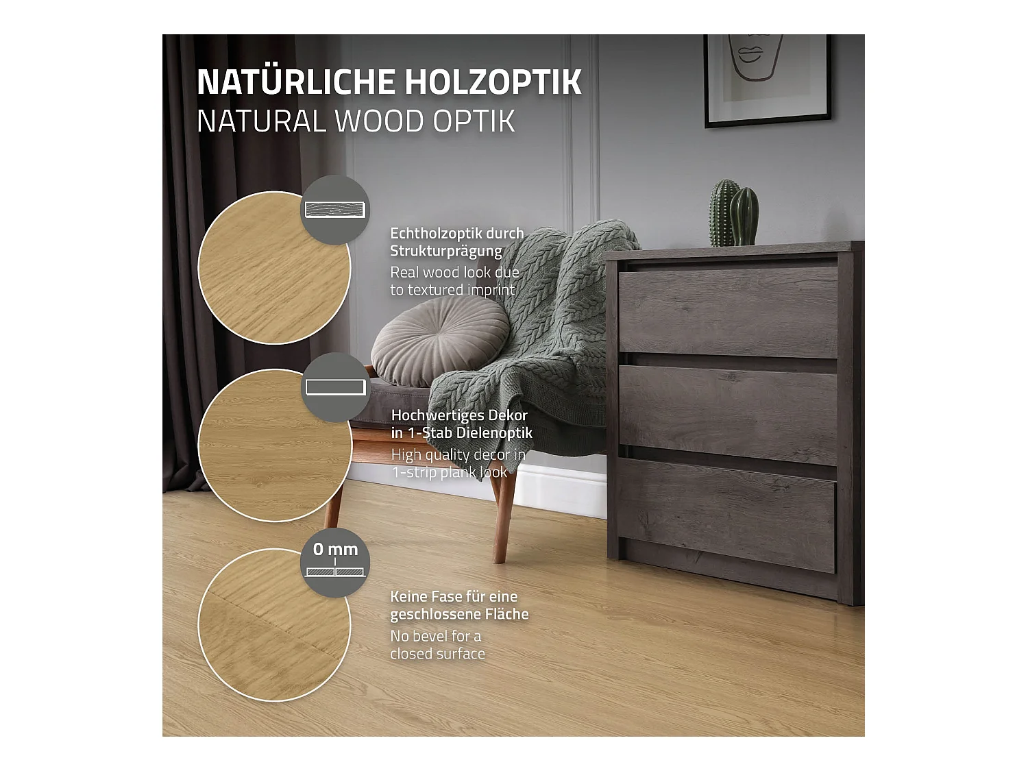 ML-Design Suelo vinílico de PVC 8,92 m² color natural marrón planchas sistema autoadhesivo 91,5x15,3cm láminas grosor 2 mm efecto madera impermeable