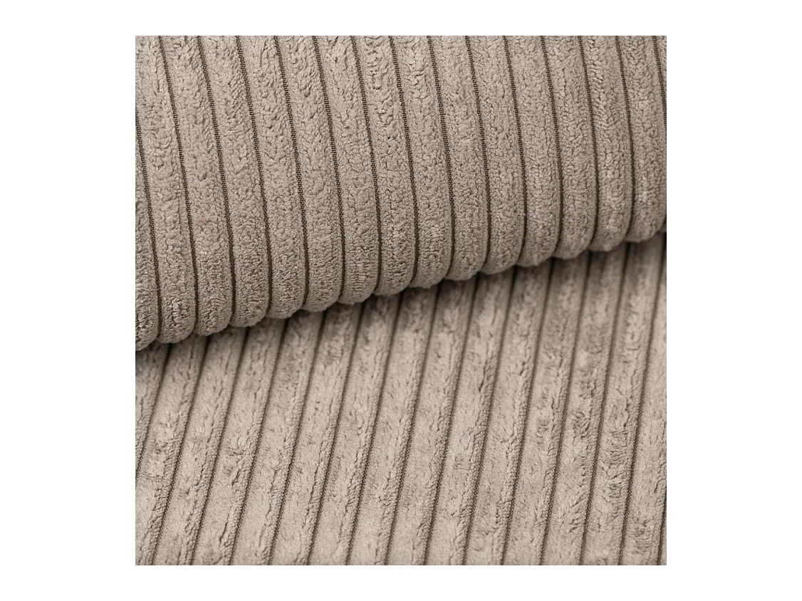 Ecksofa U-Form Cursal V, Stoff Poso, Dunkelbeige, Rechts