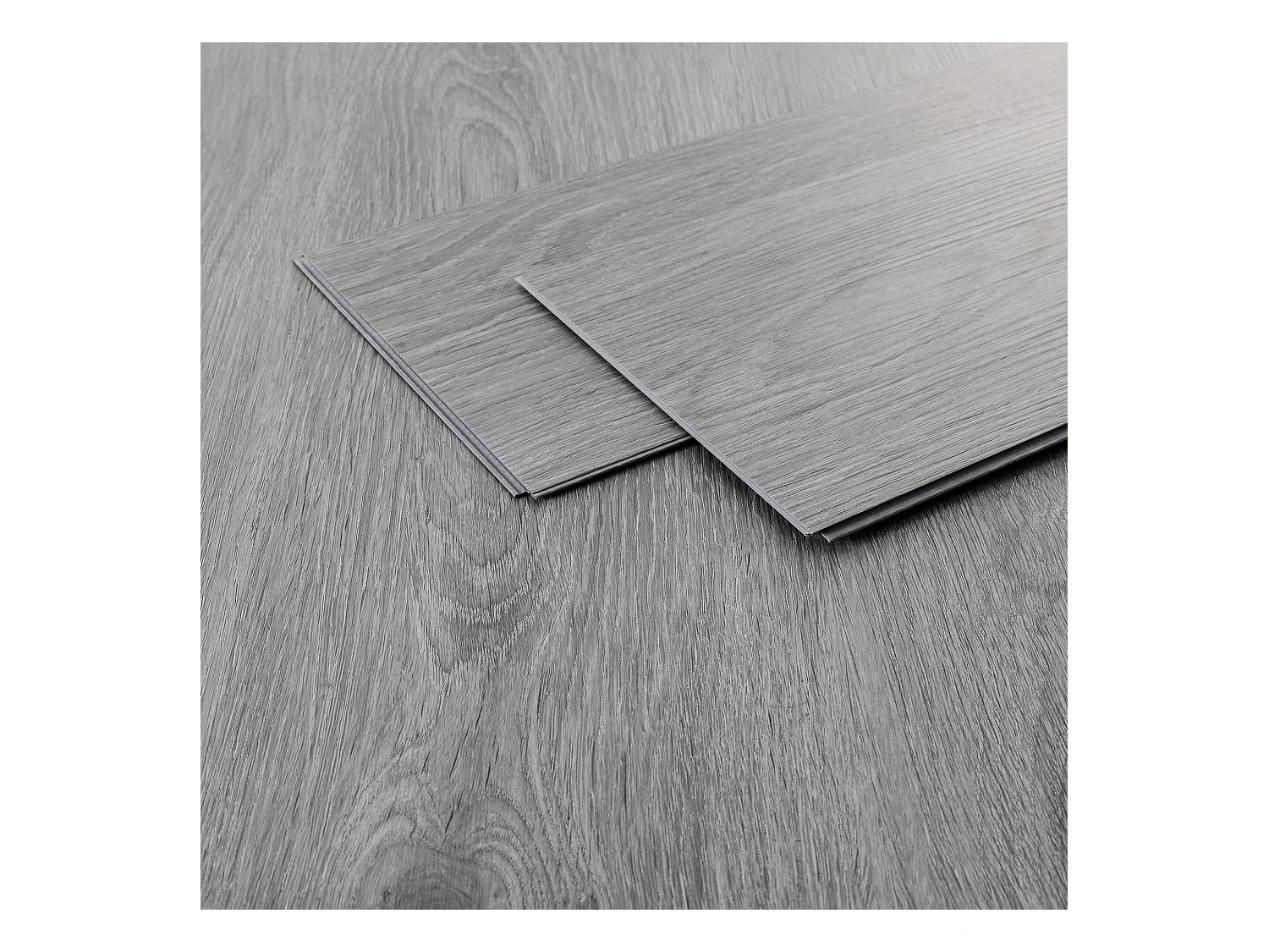 ML-Design Suelo vinílico de PVC 3,08m² color Gris Windswell Hickory 14x planchas sistema de click 122x18 cm láminas grosor 4,2mm efecto madera