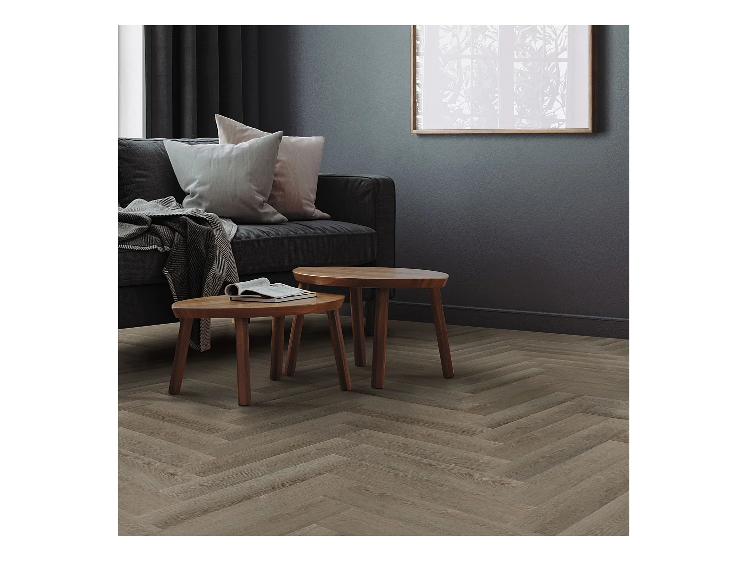 ML-Design Suelo vinílico de PVC 1.56m² marrón roble oscuro  20x planchas sistema de click 61x12,8cm láminas grosor 4,2mm efecto madera impermeable