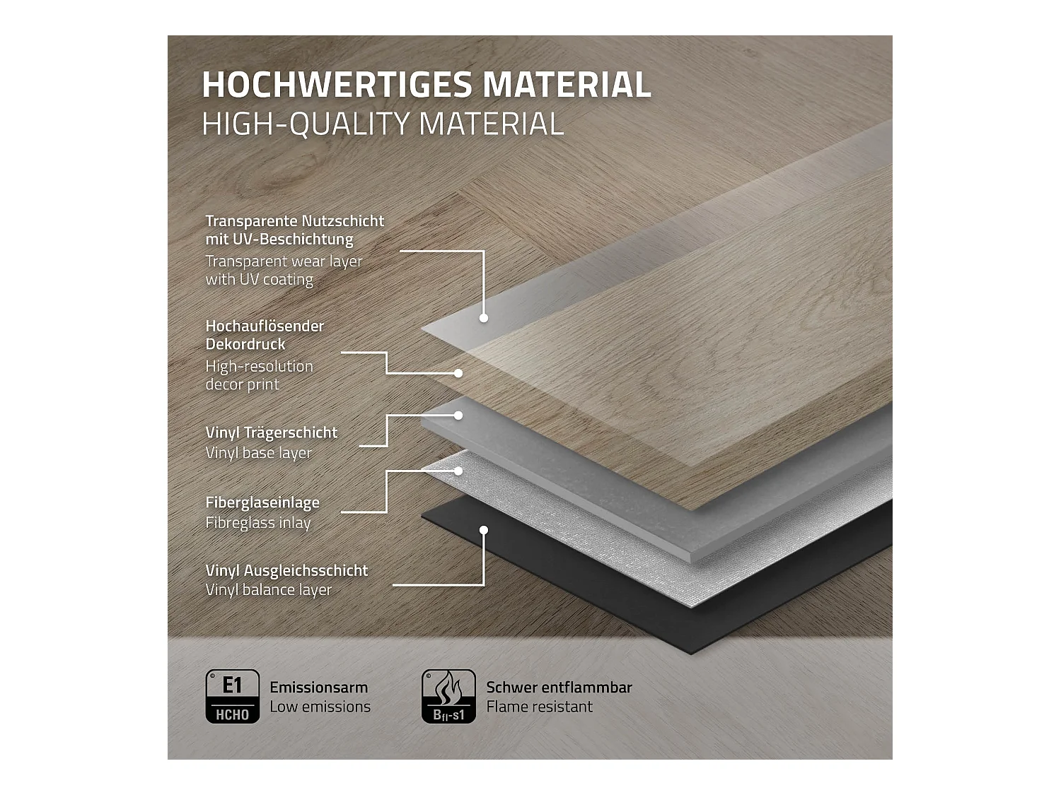 ML-Design Suelo vinílico de PVC 1.56m² marrón roble oscuro  20x planchas sistema de click 61x12,8cm láminas grosor 4,2mm efecto madera impermeable