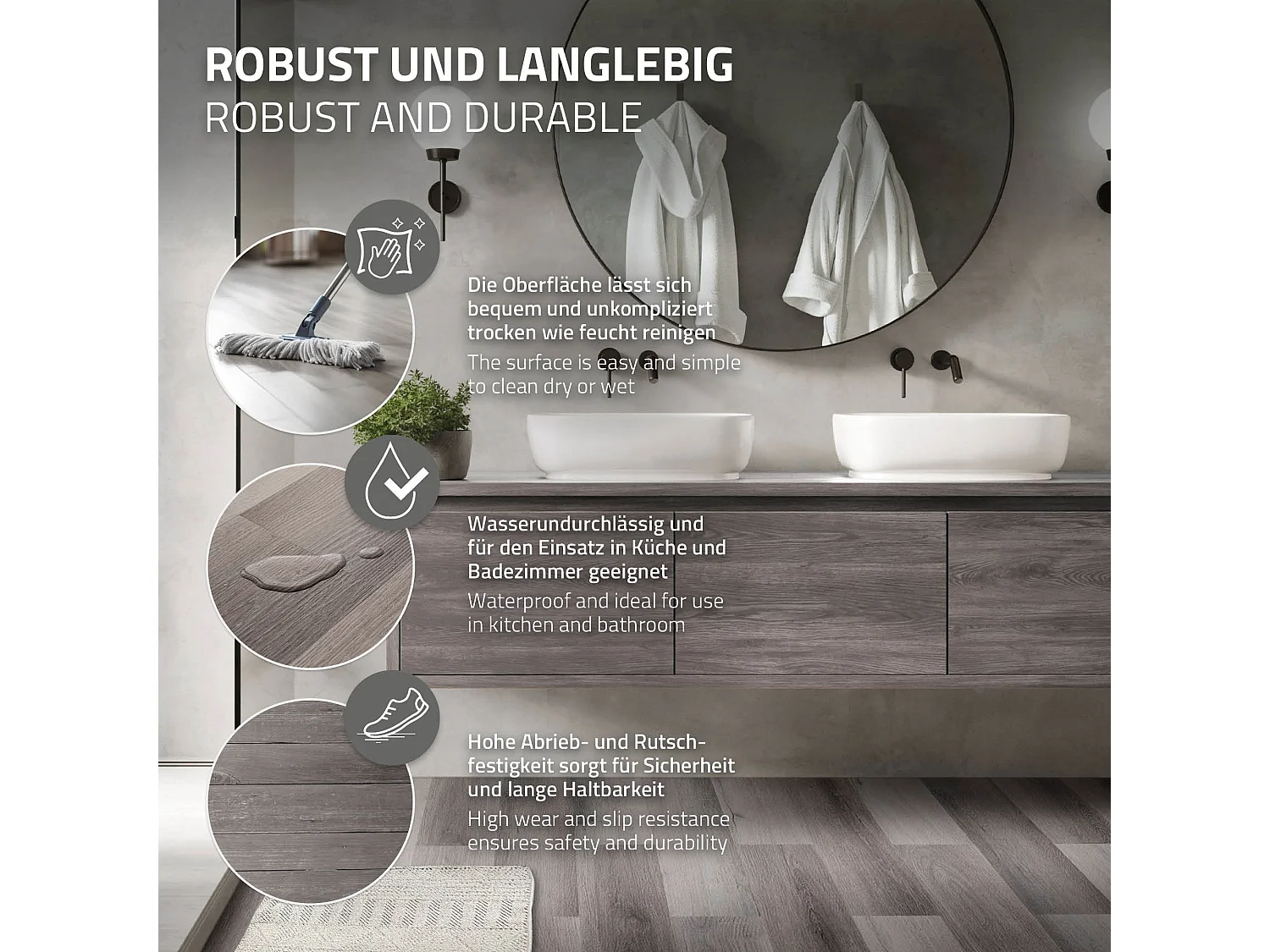 Pavimento in PVC 91,5x15,3 cm 6,69 m² grigio 48 listoni 2 mm pavimenti autoadesivi con aspetto legno di pino copripavimento impermeabile ML-Design