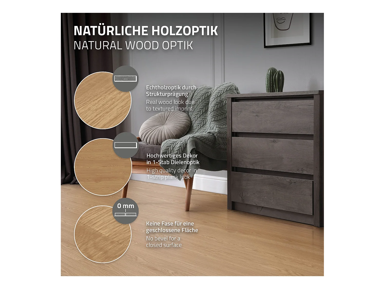 ML-Design Suelo vinílico de PVC 4,46m² color roble marrón planchas sistema autoadhesivo 91,5x15,3cm láminas grosor 2 mm efecto madera impermeable