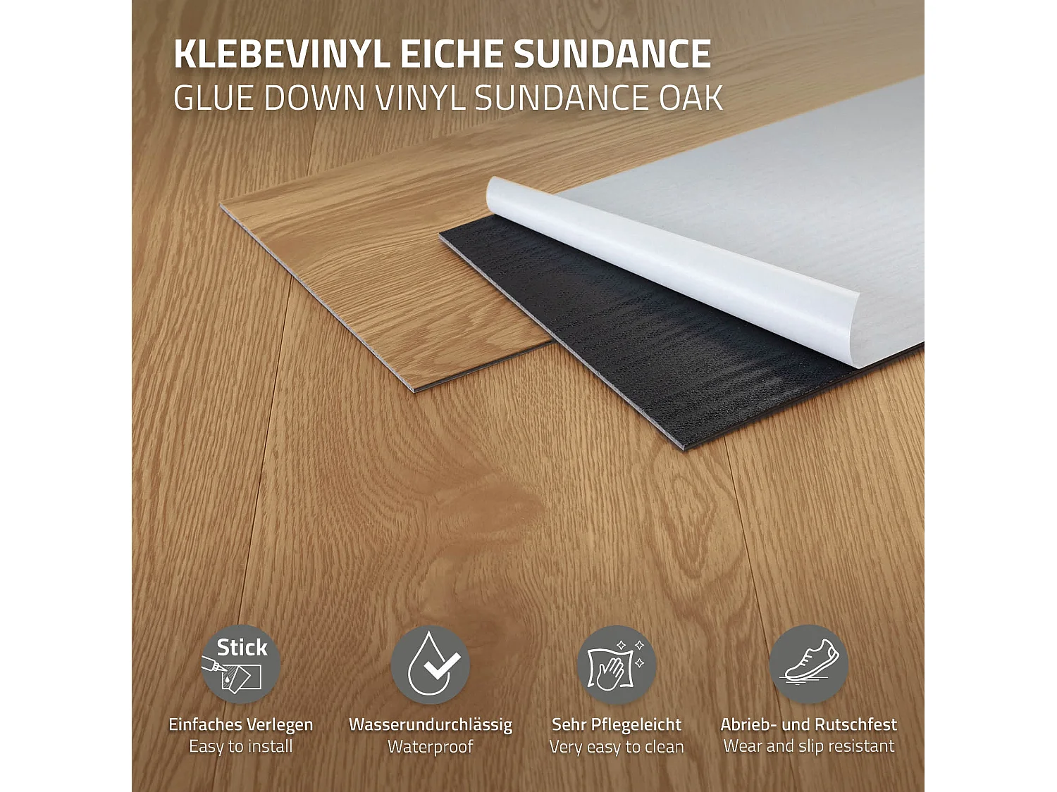 Pavimento in PVC 91,5x15,3 cm 4,46 m² marrone 32 listoni 2 mm pavimenti autoadesivi aspetto con legno di rovere copripavimento impermeabile ML-Design