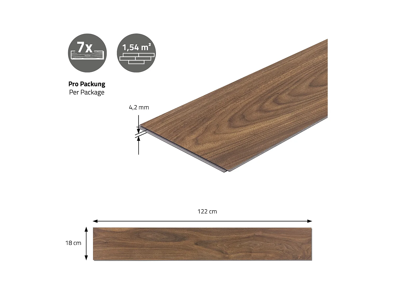 ML-Design Suelo vinílico de PVC 3,08m² madera marrón 14x planchas sistema de click 91,5x15,3cm láminas grosor 2 mm efecto madera antideslizante