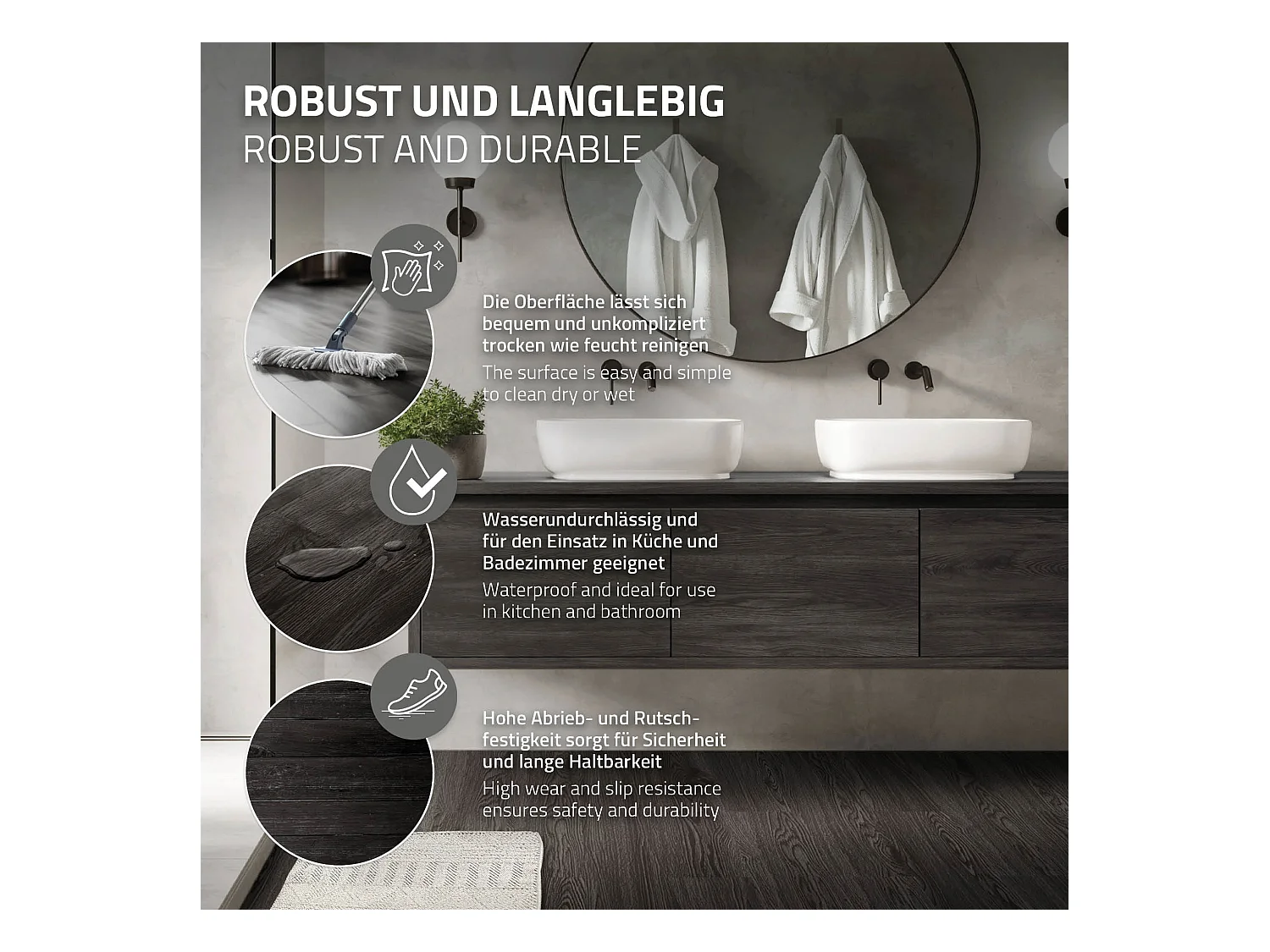 ML-Design Suelo vinílico de PVC 8,92m² color roble gris oscuro planchas sistema autoadhesivo 91,5x15,3cm láminas grosor 2 mm efecto madera