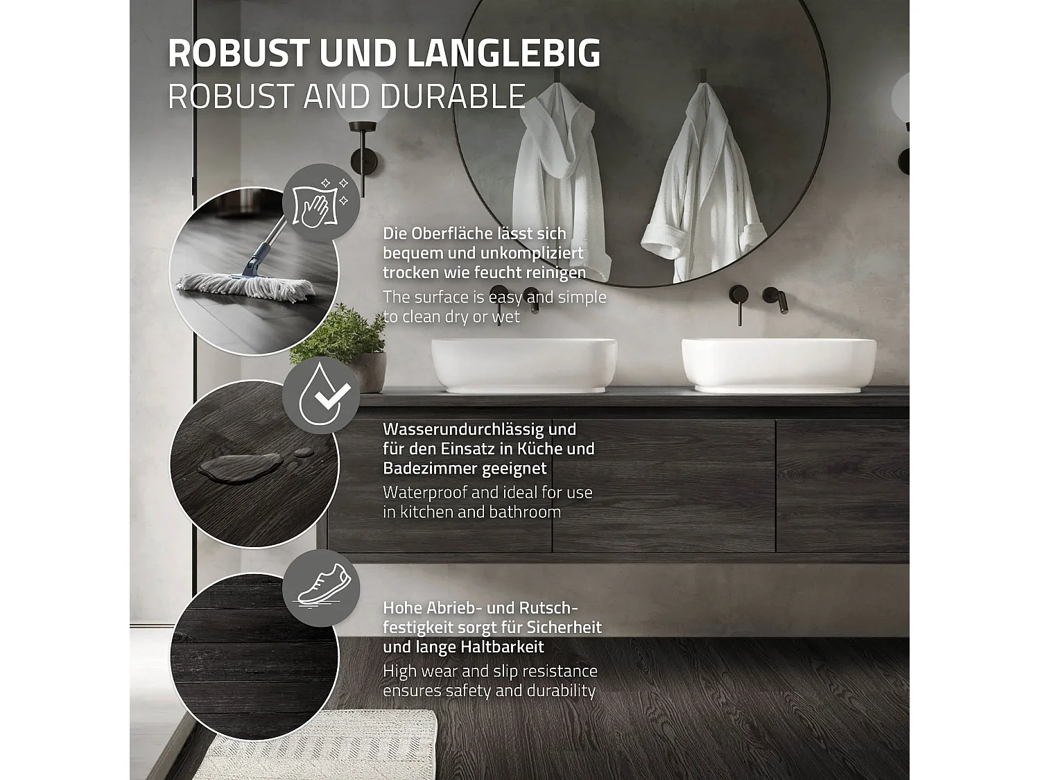 Pavimento in PVC 91,5x15,3 cm 11,15m² grigio scuro 80 listoni 2 mm pavimenti autoadesivi aspetto legno di rovere copripavimento impermeabile ML-Design