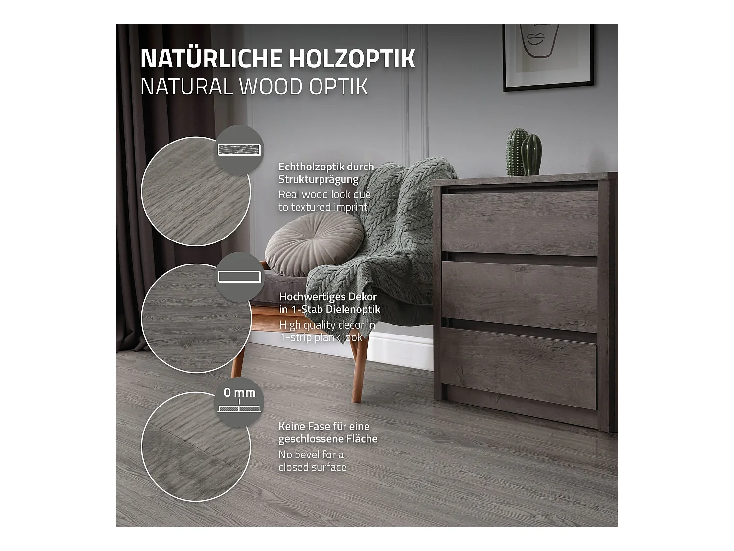 ML-Design Suelo vinílico de PVC 2,23m² color roble gris 16x planchas autoadhesivas 91,5x15,3cm láminas grosor 2 mm efecto madera antideslizante