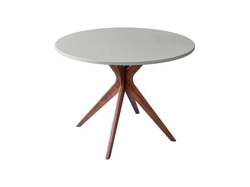 Table à manger ronde 100cm Jubi Bold Gris Oerle Chêne