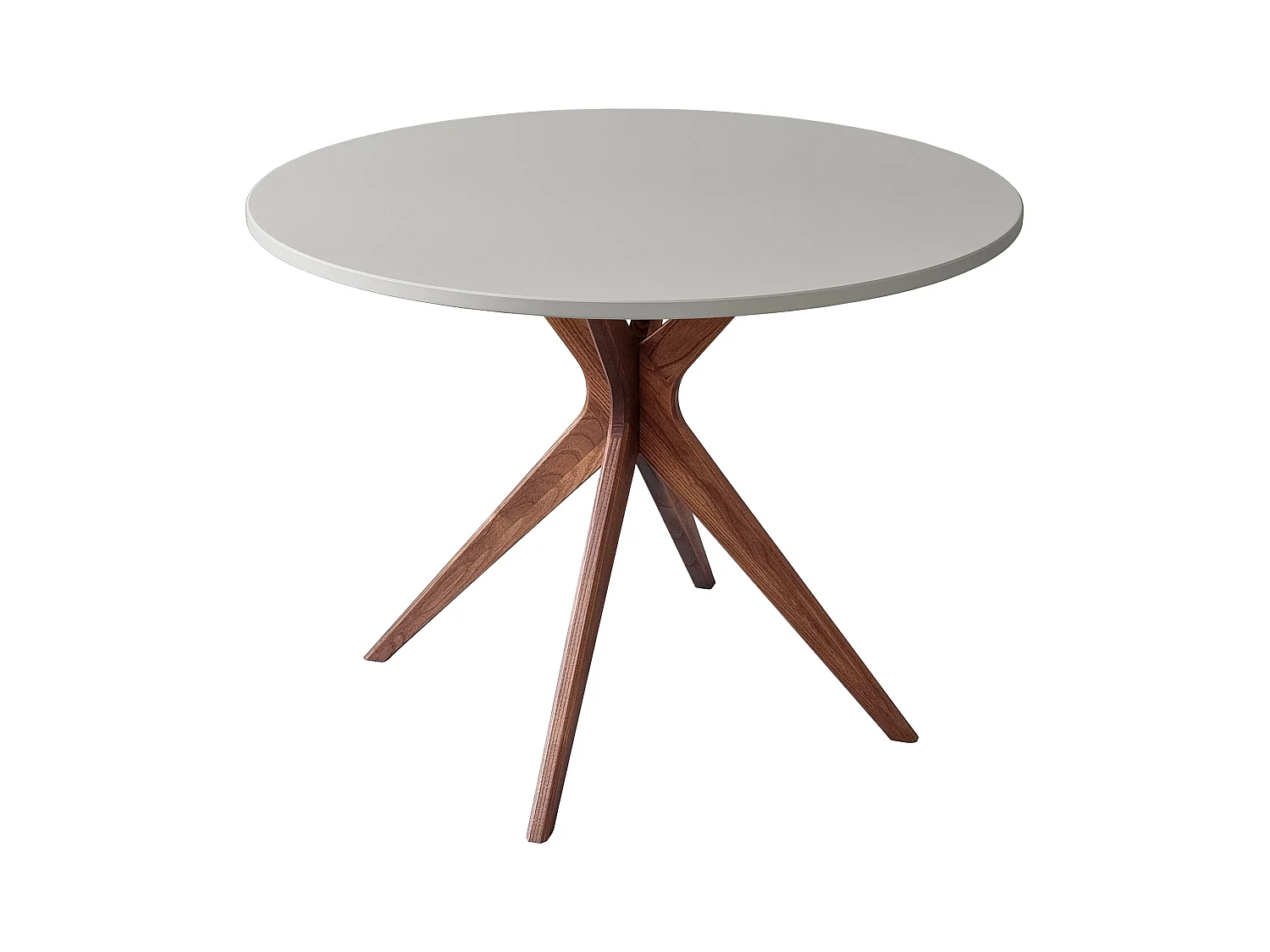 Table à manger ronde 100cm Jubi Bold Gris Oerle Chêne