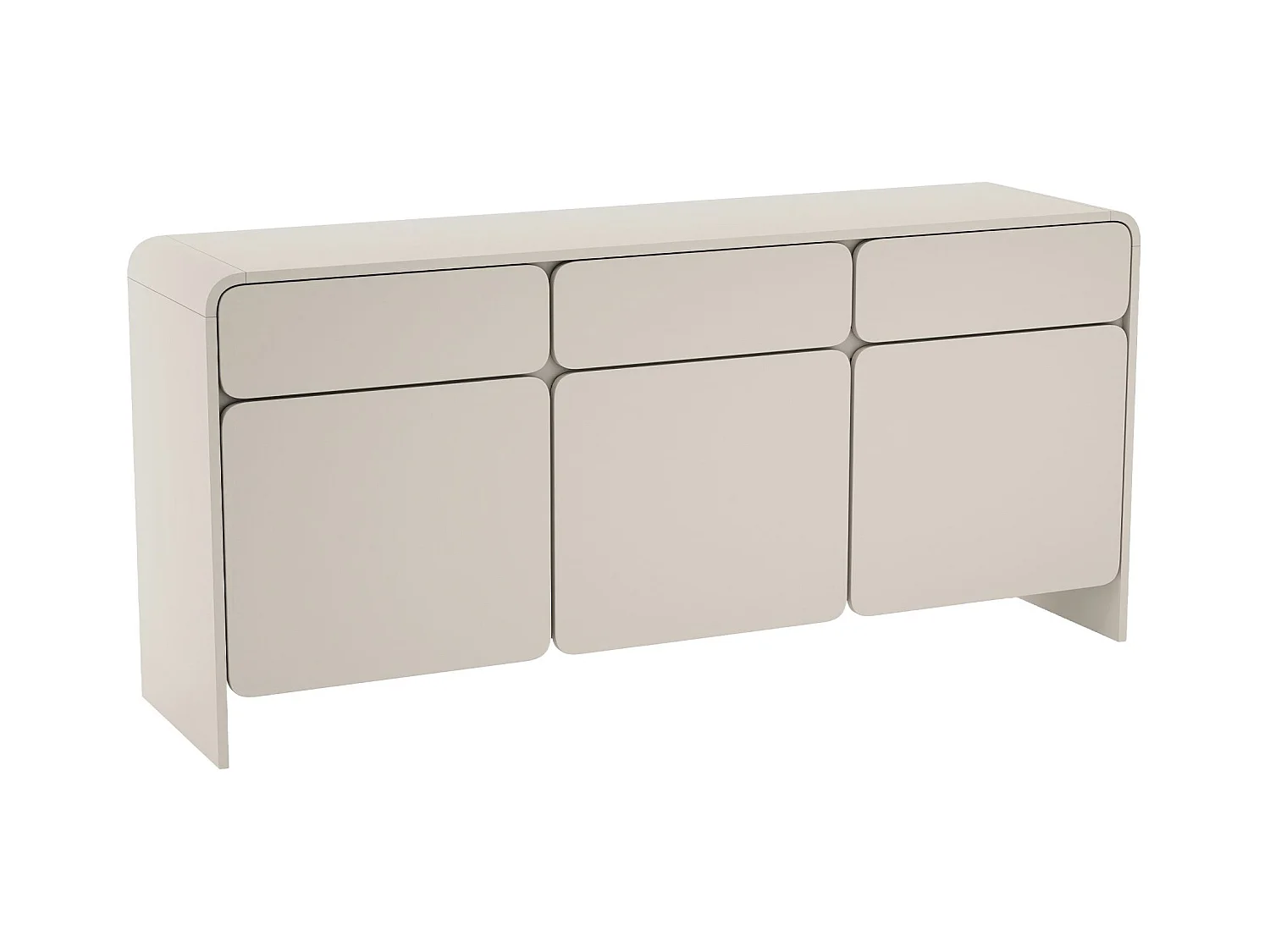 Sideboard 3-türig mit 3 Schubladen – Kaschmirgrau – 156 cm – LUMMO