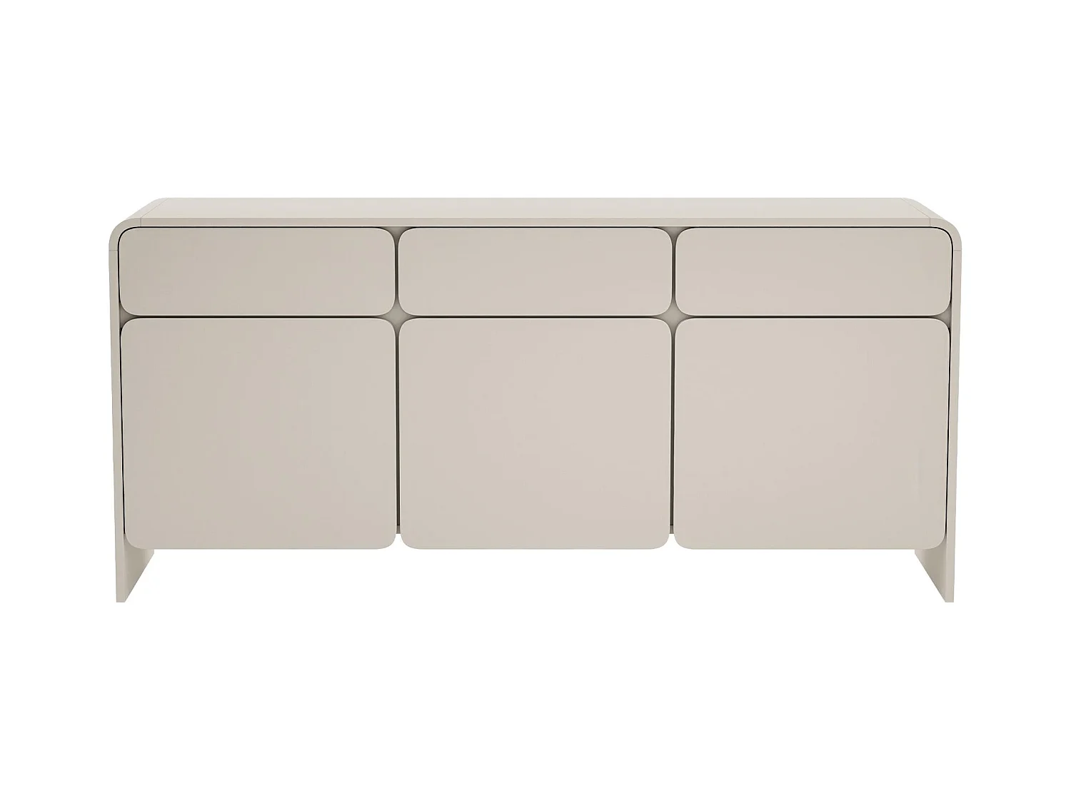 Sideboard 3-türig mit 3 Schubladen – Kaschmirgrau – 156 cm – LUMMO