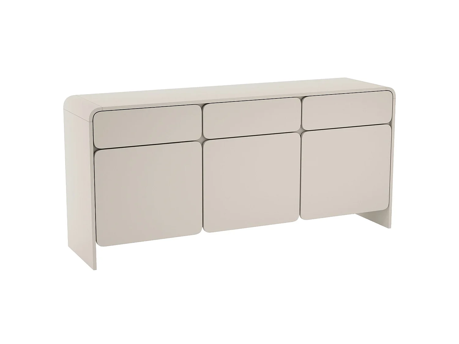 Buffet 3 portes et 3 tiroirs – gris cachemire – 156 cm – LUMMO