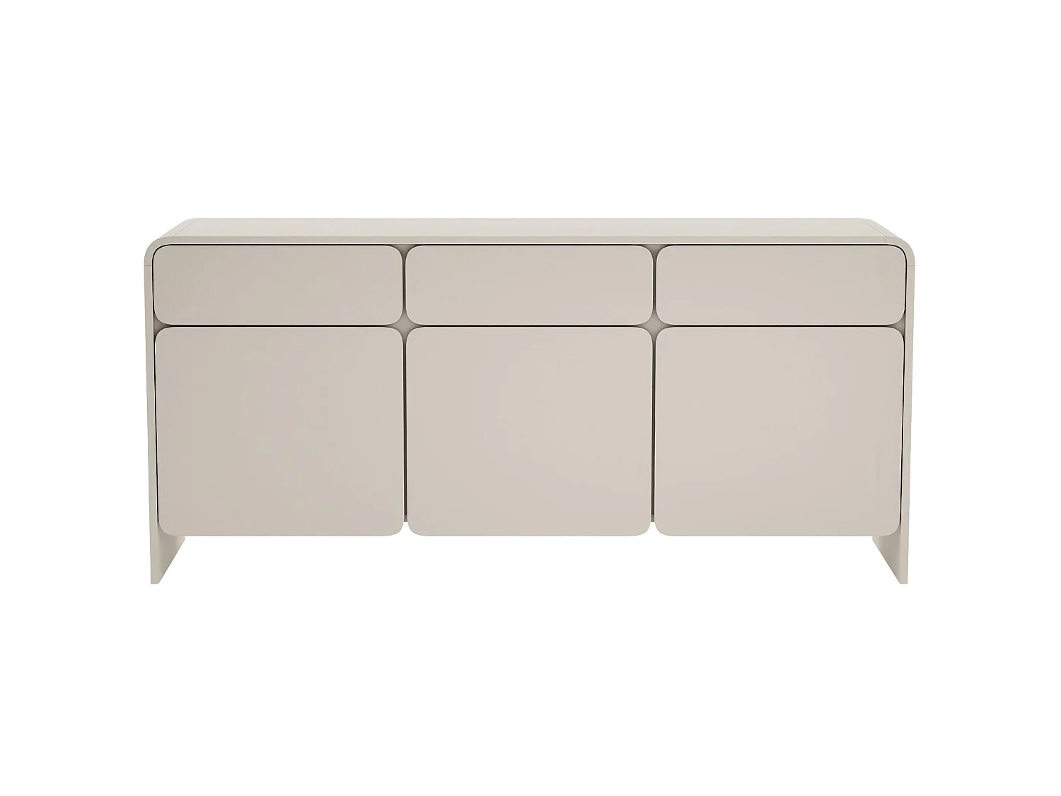 Buffet 3 portes et 3 tiroirs – gris cachemire – 156 cm – LUMMO