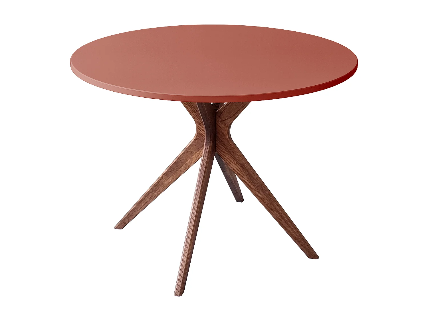 Table à manger ronde 100cm Jubi Bold Vieux Rose Chêne