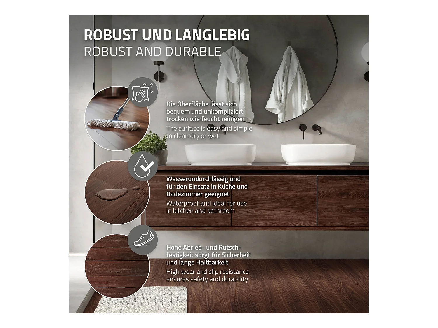 ML-Design Suelo vinílico de PVC 11,15m² color nogal marrón rojizo 80 plancha autoadhesivas 91,5x15,3cm láminas grosor 2mm efecto madera antideslizante