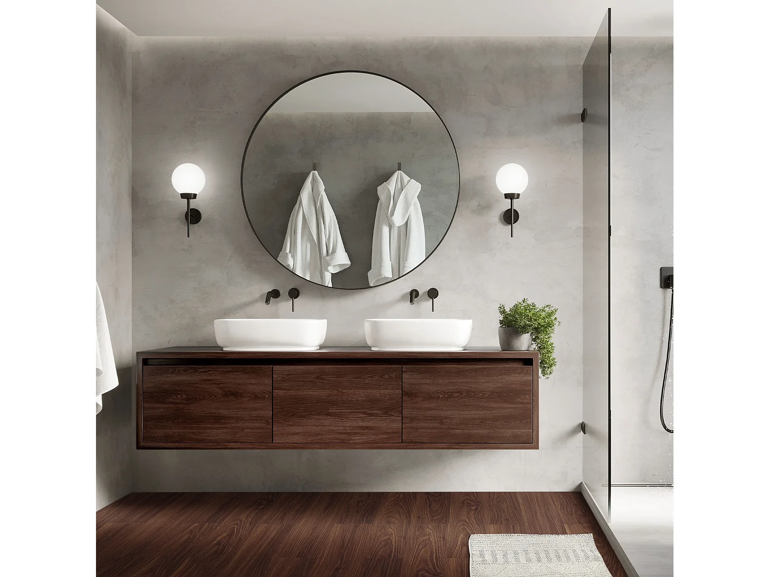 Revêtement de sol autocollant en PVC vinyle 11,15m²/80 planches 91,5 cm x 15,3 cm rouge-brun aspect noyer antidérapant résistant à l'eau et l'abrasion