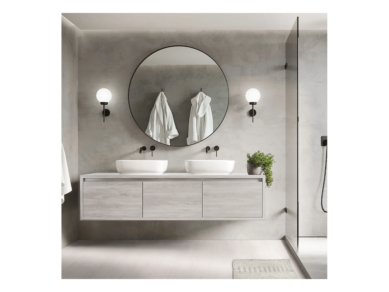 Revêtement de sol autocollant en PVC vinyle 8,92m²/64 planches 91,5 cm x 15,3 cm blanc aspect chêne antidérapant résistant à l'eau l'abrasion