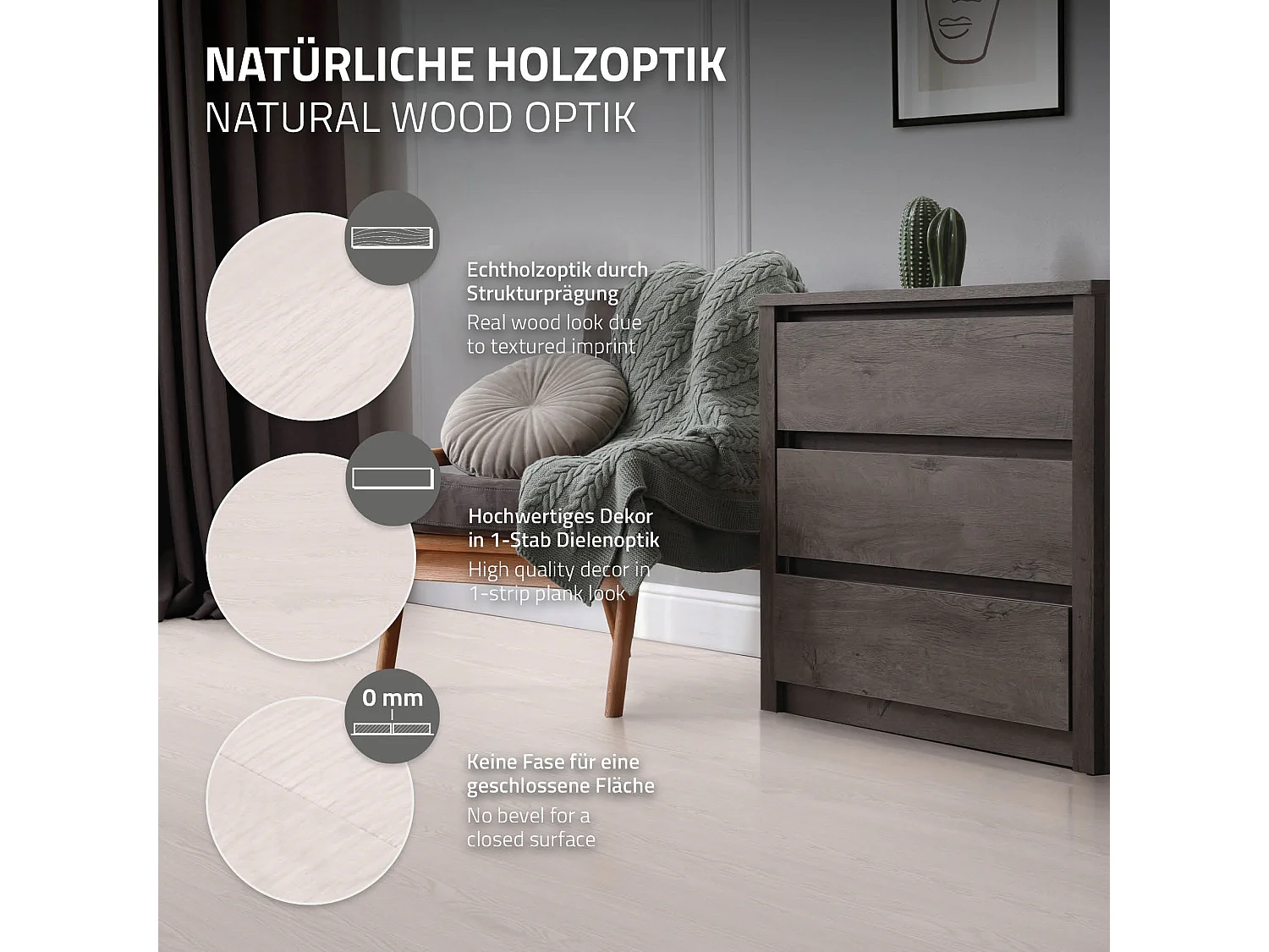 Revêtement de sol autocollant en PVC vinyle 8,92m²/64 planches 91,5 cm x 15,3 cm blanc aspect chêne antidérapant résistant à l'eau l'abrasion