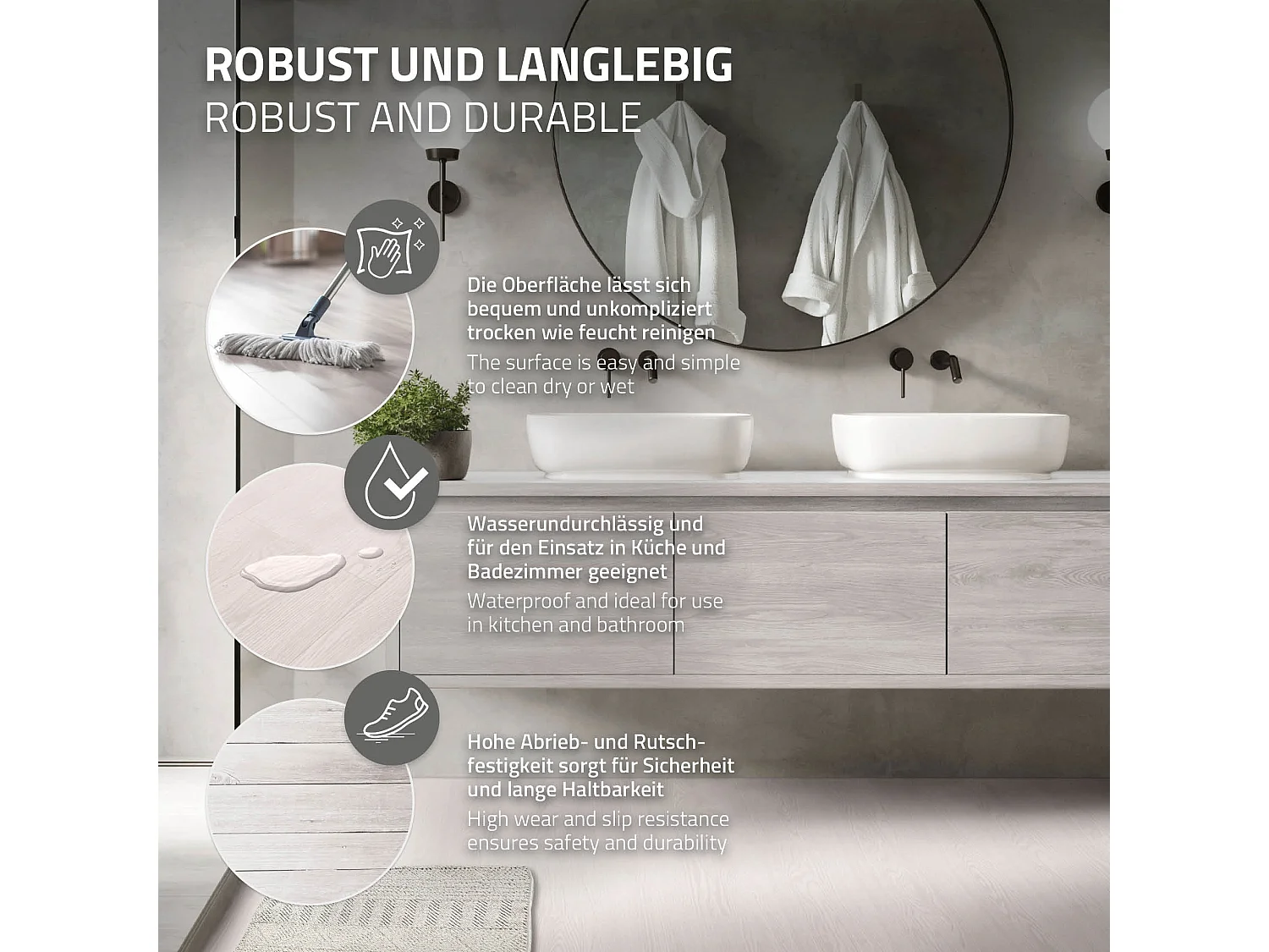 Revêtement de sol autocollant en PVC vinyle 8,92m²/64 planches 91,5 cm x 15,3 cm blanc aspect chêne antidérapant résistant à l'eau l'abrasion