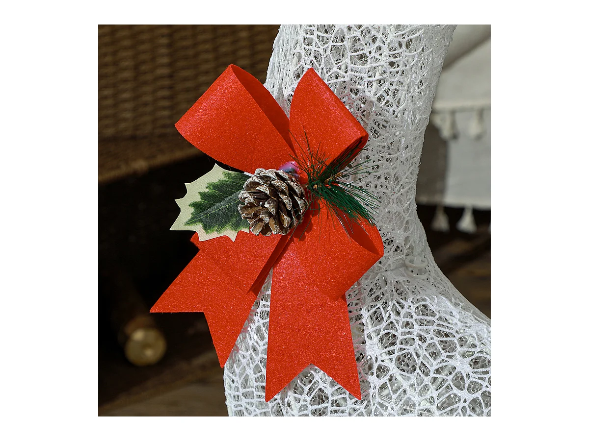 Weihnachtsbeleuchtung LED Rentier und Schlitten Weihnachtsdeko mit 170 Lichtern Weihnachtshirsch Weiß