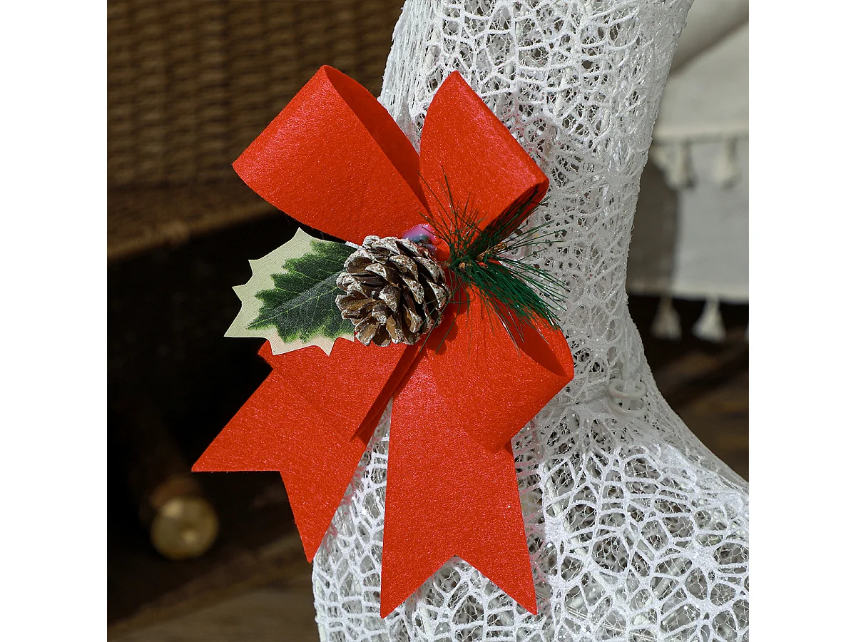 Weihnachtsbeleuchtung LED Rentier und Schlitten Weihnachtsdeko mit 170 Lichtern Weihnachtshirsch Weiß