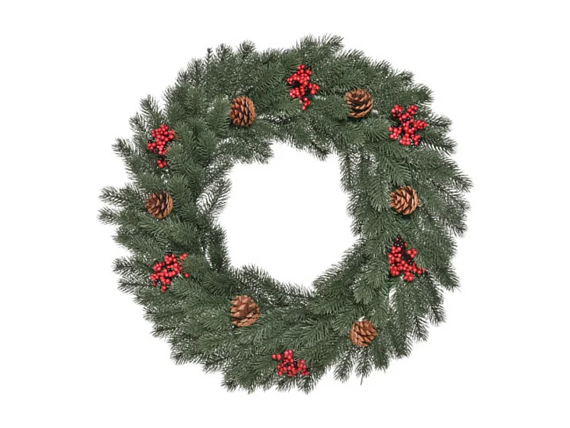 Weihnachtskranz Türkranz mit Aufhängeöse Ø60 cm, Wreath Weihnachten für festliche Dekoration