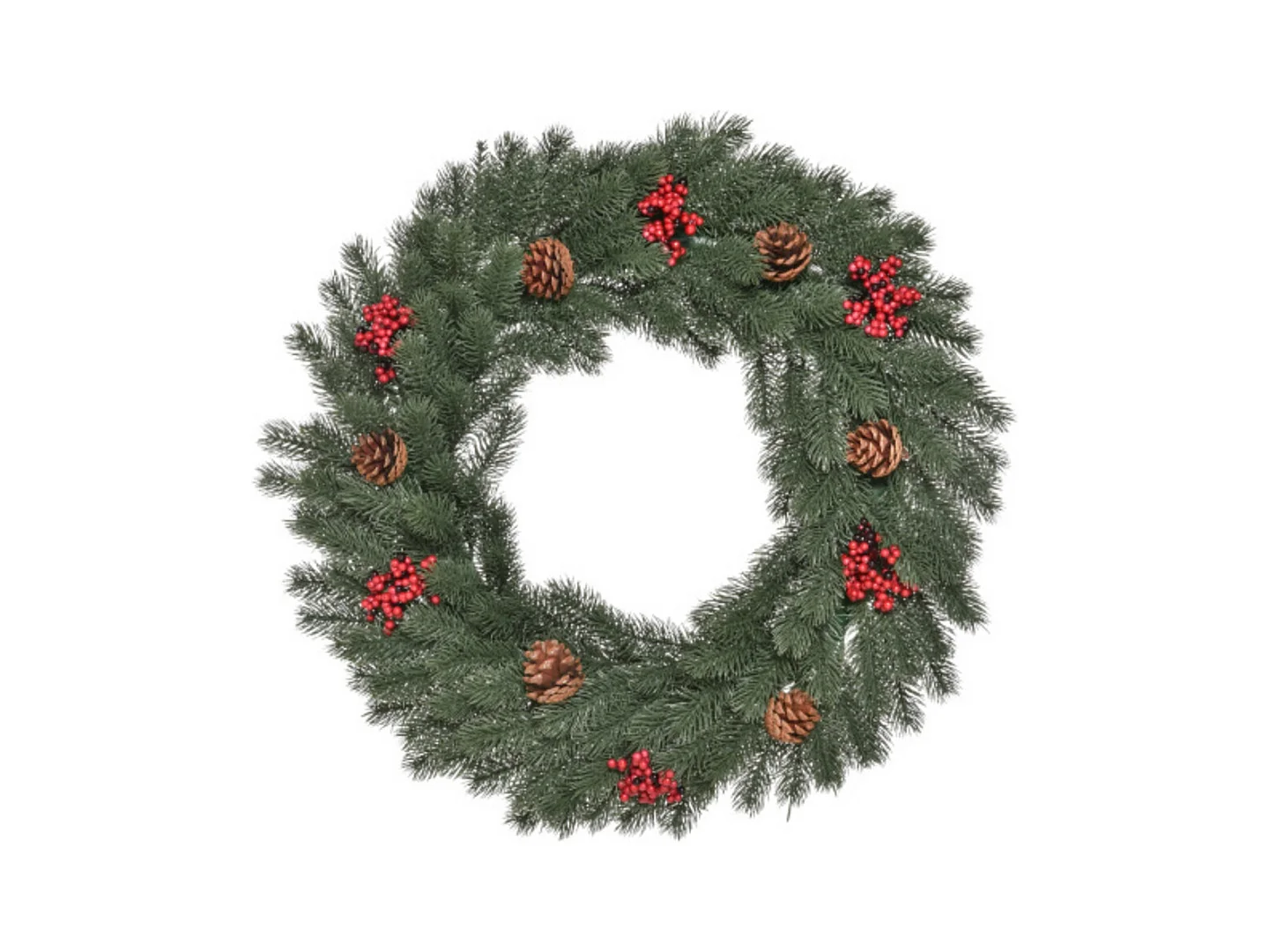 Weihnachtskranz Türkranz mit Aufhängeöse Ø60 cm, Wreath Weihnachten für festliche Dekoration