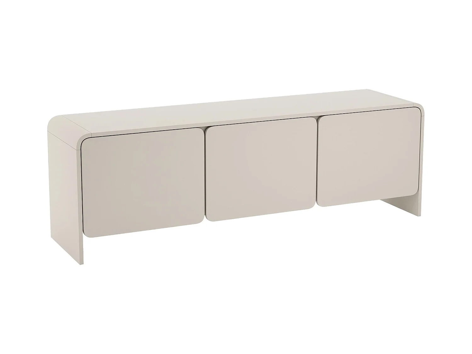 Meuble TV bas – 3 portes – gris cachemire – 156 cm – LUMMO