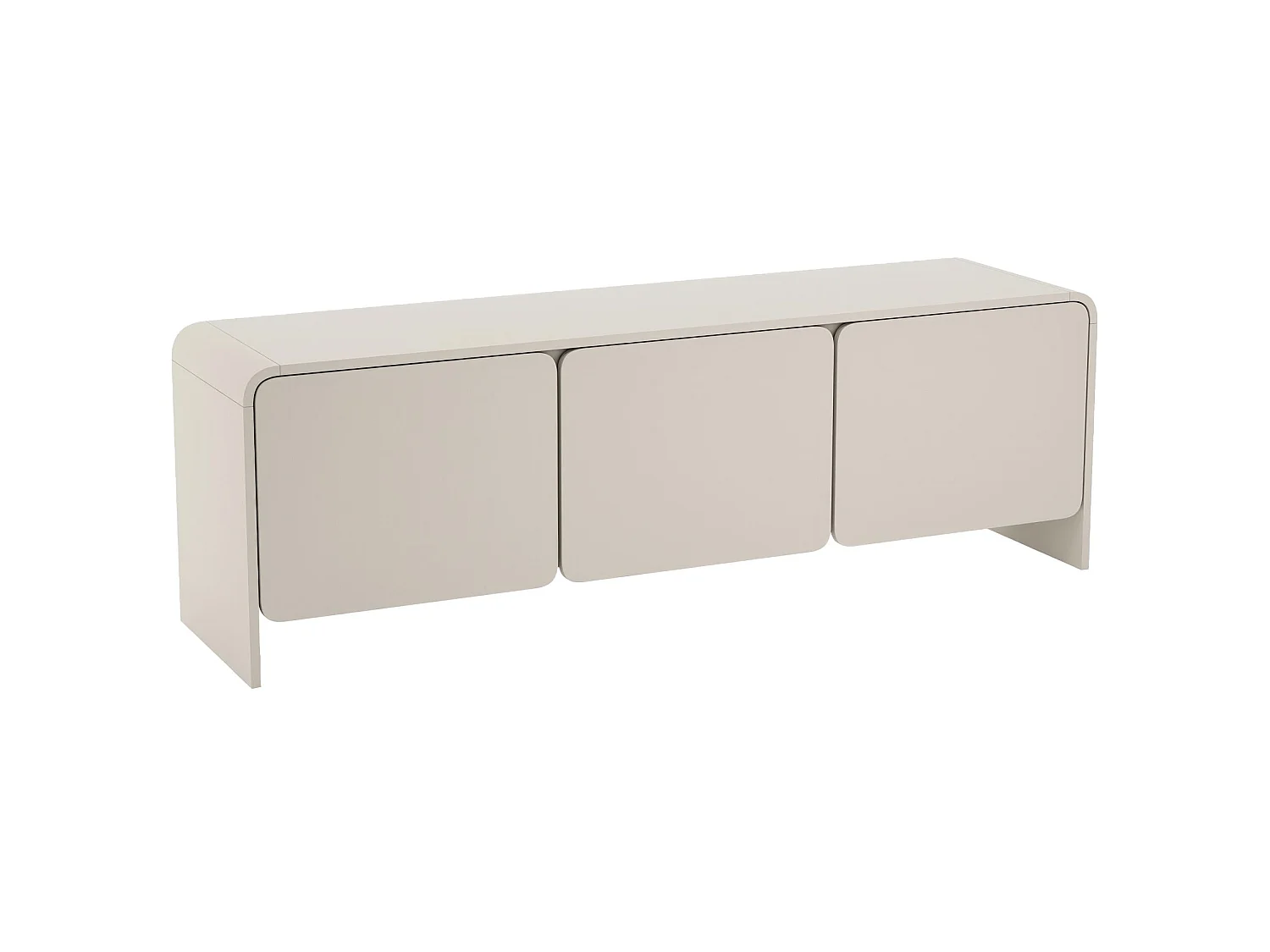 Meuble TV bas – 3 portes – gris cachemire – 156 cm – LUMMO