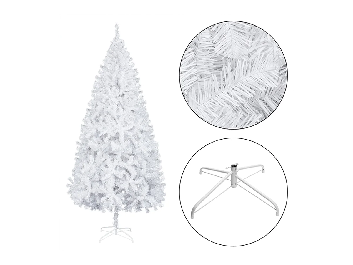 Weihnachtsbaum mit 350 Zweigspitzen und stabilem Metallständer Künstlichen Weihnachten Tannenbaum 5 FT Weiß