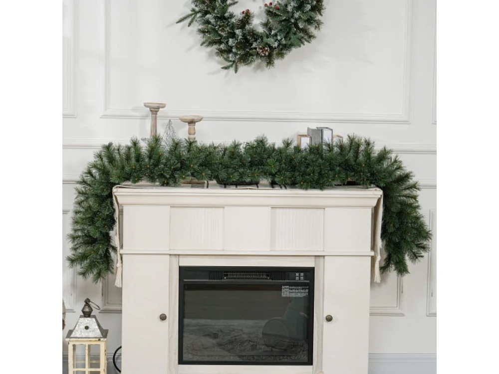 Künstliche Weihnachtsgirlande, Tannenbaumgirlande für Treppen & Kamin, festliche in Grün 1,8 m