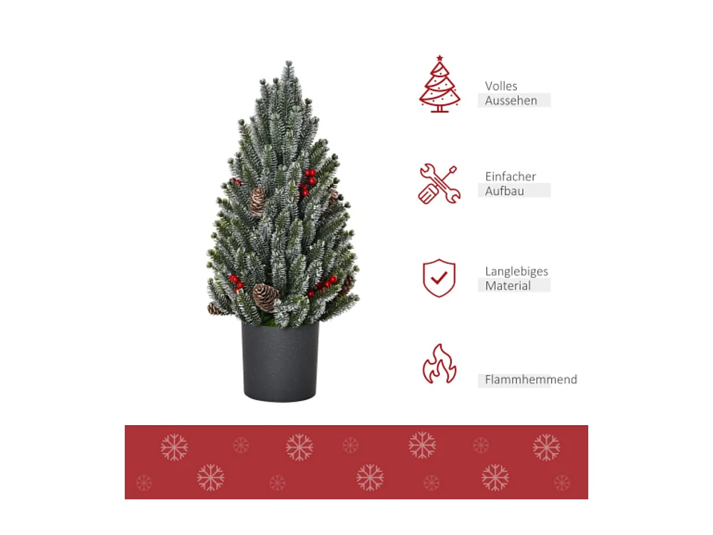 Künstlicher Weihnachtsbaum Tisch-Christbaum Äste schneebedecktes Design,Christbaum künstlicher Weihnachtsbaum Ø27 x 47 cm