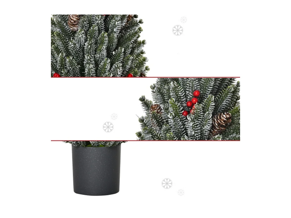 Künstlicher Weihnachtsbaum Tisch-Christbaum Äste schneebedecktes Design,Christbaum künstlicher Weihnachtsbaum Ø27 x 47 cm
